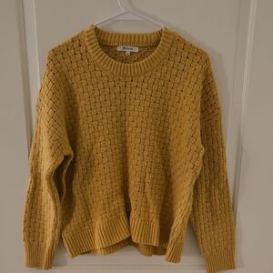 Madewell Honeycomb Knit Sweater - Mustard
